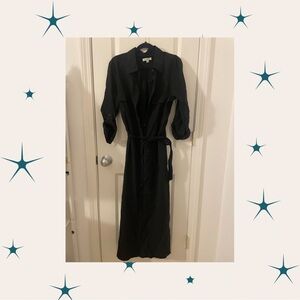 Roll Sleeve Utility Maxi Shirtdress